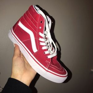 Red high top vans